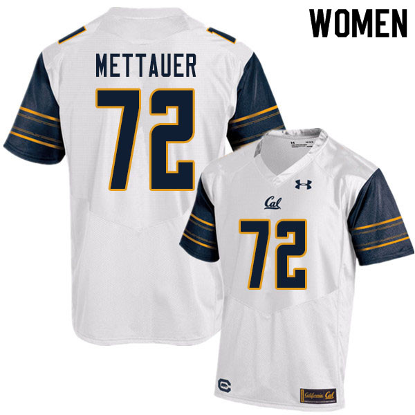 Women #72 McKade Mettauer Cal Bears UA College Football Jerseys Sale-White